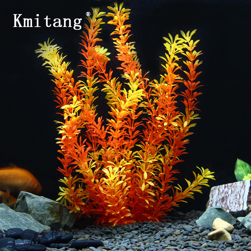 Aquarium Fish Saltwater - Plantas Tropicais Artificiais de 100cm, Grama