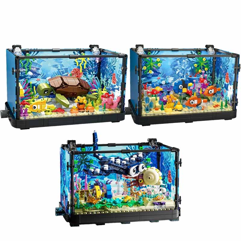 Aquarium Fish Saltwater - Conjunto de blocos de construção para