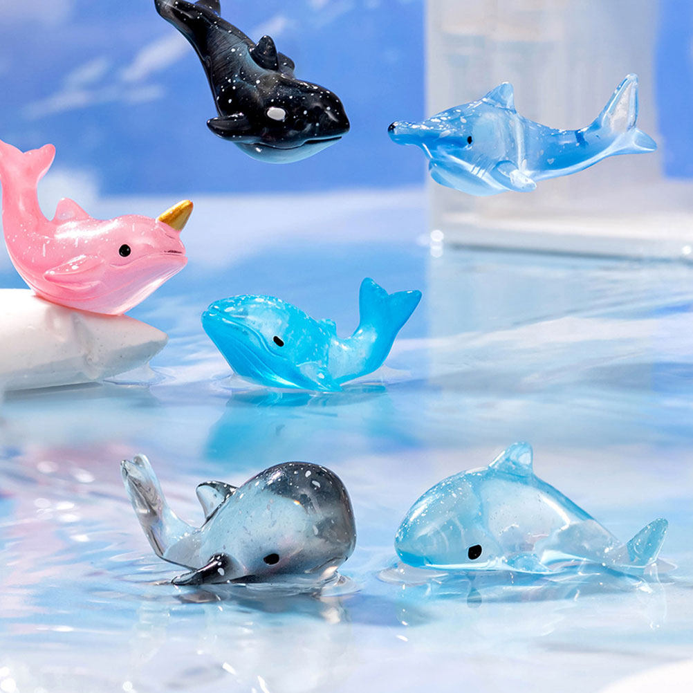 Aquarium Fish Shark - 6 Peças Mini Estatuetas de Animais