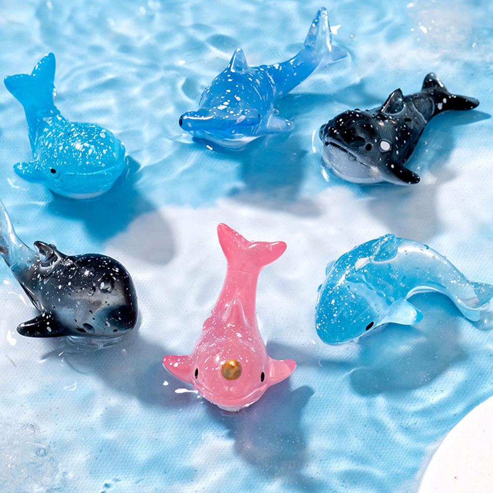 6 Peças Mini Estatuetas de Ani - Aquarium Fish Shark avaliação e preço